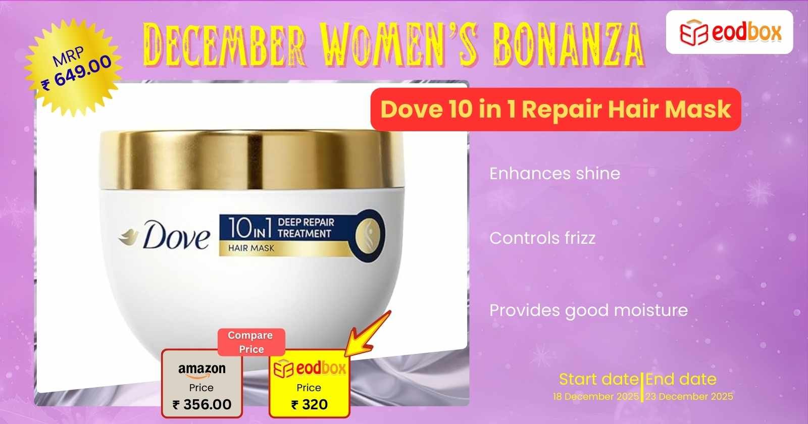 Dove 10 in 1 Repair Hair Mask 863