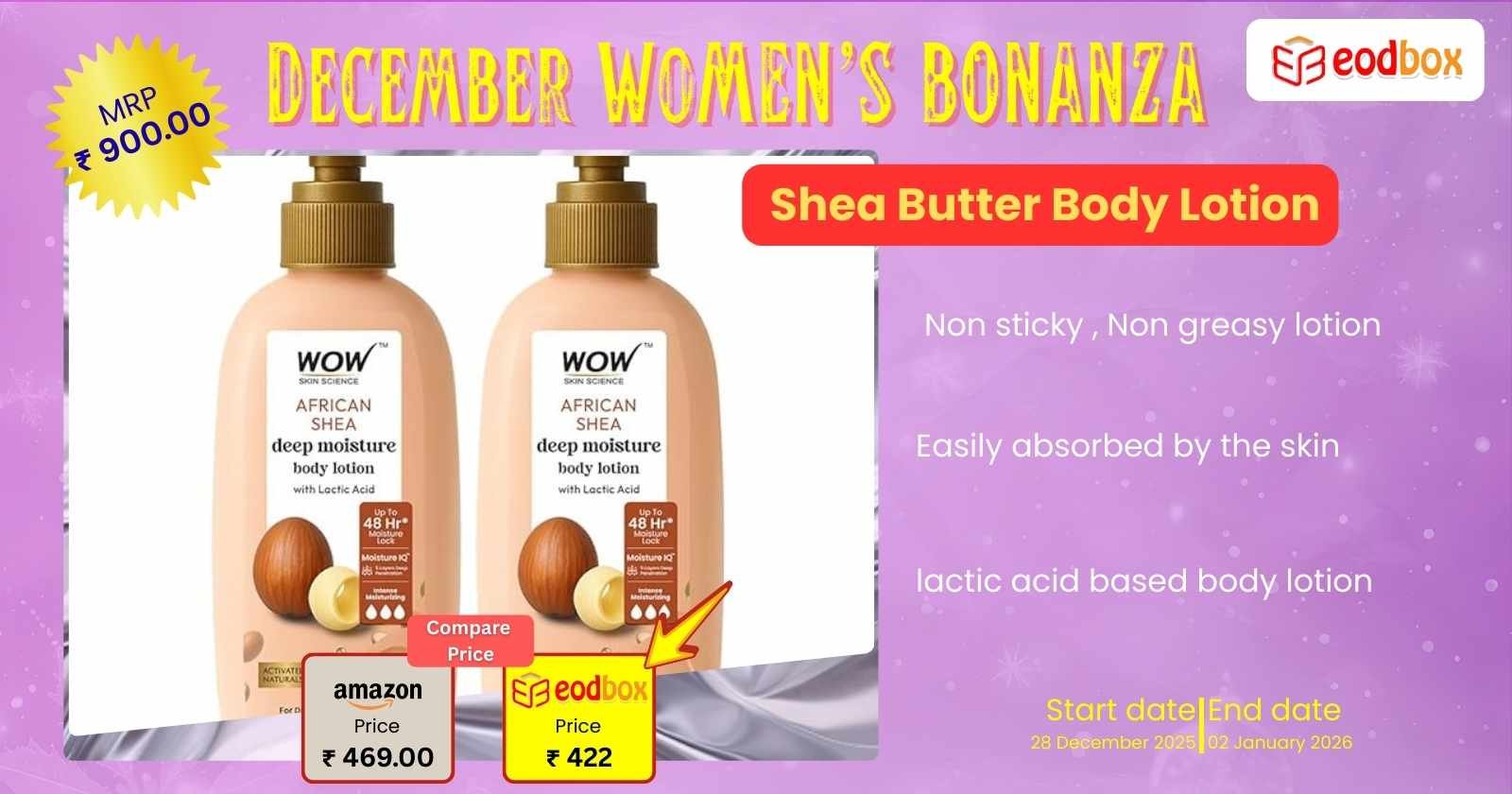 WOW SKIN Shea Butter Body Lotion 873