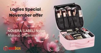 INOVERA Nylon Makeup Organizer Bag for Women, Girls & Bride 725