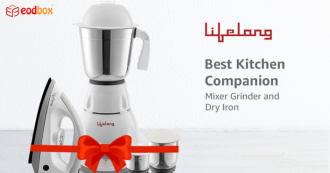Lifelong Power - 3 Jar Mixer Grinder with Non-Stick Iron Combo