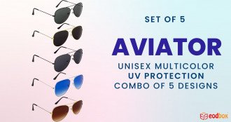 NuVew Aviator Style Combo Sunglasses